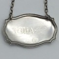 Vintage Silver `BRANDY` Decanter Label