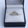 Classic 18ct Gold and Diamond Solitaire Ring (V. R21 850)