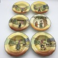 Royal Doulton `Dickens Ware` Dessert Set (7 x Pce)