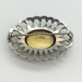 Vintage Silver, Marcasite and Citrine Brooch