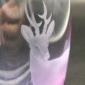 Caithness `Roe Deer` Etched Glass Vase