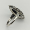 Art Deco Sterling Silver and Marcasite Ring (Uncas)