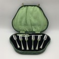 Art Deco Silver-Plated Cake Forks and Server Set (Cased)
