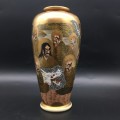 Antique Signed Satsuma `Meiji Period` Vase (Dragon and Immortals)