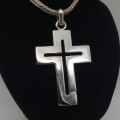 Large `Mexican` Sterling Silver Cross