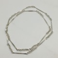 Vintage Solid Silver Italian Fancy Link Necklace