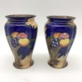 Pair Vintage `Tunstall` Vases (Autumn)