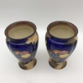 Pair Vintage `Tunstall` Vases (Autumn)