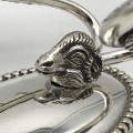 Vintage Silver-Plated `Ram`s Head` Wall Sconce