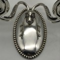 Vintage Silver-Plated `Ram`s Head` Wall Sconce