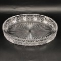 Large Oval Vintage `Cut-Crystal` Bowl