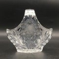 Attractive `Rose-Cut` Vintage Crystal Basket