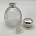Attractive Sterling Silver & Crystal Antique Scent Bottle (1915)