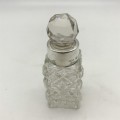 Victorian Solid Silver & Crystal Scent Bottle (1898)