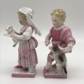 Antique Bisque Porcelain Figures (Pair)