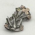 Victorian Silver and Gold Sweetheart Brooch (1892)