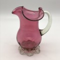 Antique `Cranberry Glass` Milk Jug