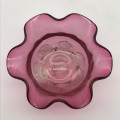 Antique `Cranberry Glass` Trinket Bowl