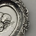 Antique Silver `Reynolds Angels` Heart Shaped Dish
