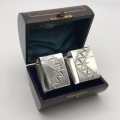 Victorian Pair of Sterling Silver Napkin Rings (Cased) (1890)