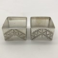 Victorian Pair of Sterling Silver Napkin Rings (Cased) (1890)