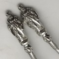 Victorian Silver-Plate `Apostle` Serving Spoons (Cased)