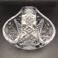 Large Attractive `Rose-Cut` Vintage Crystal Basket