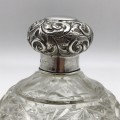 Large Antique Silver & Crystal Scent Bottle (1903)