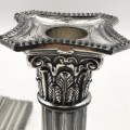 Antique Silver-Plated `Corinthian` Candlesticks
