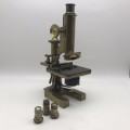 Antique Brass `R & J Beck` Microscope (Boxed)