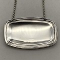 Vintage Solid Silver `BRANDY` Decanter Label