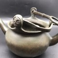 Antique Bronze `Double-Spouted` Cauldron or Pot
