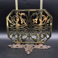 Antique Brass & Iron Table Screen (Possibly Chinese)