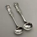 Pair Victorian Scottish Silver Salt Spoons (1859/60)