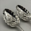 Pair Victorian Silver-Plated Berry Spoons