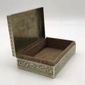Early Brass & Enamel Cigar or Trinket Box