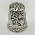 Early Solid Silver `Charles & Diana` Thimble