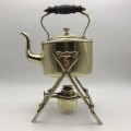 Antique Brass `Tea Kettle on Stand` (W.S.&S)