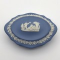 Blue Oval `Wedgwood` Jasperware Trinket Box