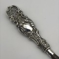 Large Victorian Sterling Silver Button Hook