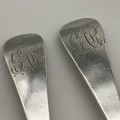 Georgian Solid Silver Serving Spoons (1794)