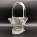 Antique Rose-Cut `Heisey Glass` Bridal Basket