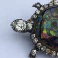 Wonderful Victorian Gold, Diamond & Opal Tortoise Brooch/Pendant