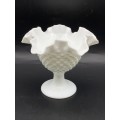 Vintage Hobnail Milk Glass Candle Holder (Fenton)