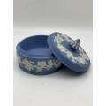 Large Round Blue `Wedgwood` Bowl & Lid