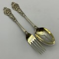 Victorian Silver Gilt Christening Fork & Spoon Set (Chawner & Co. 1867)