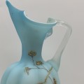 Antique `Blue Satin Glass` Ewer/Jug