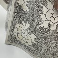 Antique Solid Silver `Floral Engraved` Teapot
