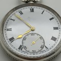 Early Large Sterling Silver Pocket Watch (Swiss 18 Jewels)