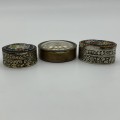 Vintage Mosaic & Butterfly Wing Pill Boxes (3)